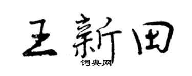 曾慶福王新田行書個性簽名怎么寫