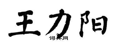 翁闓運王力陽楷書個性簽名怎么寫