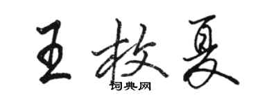 駱恆光王枚夏行書個性簽名怎么寫