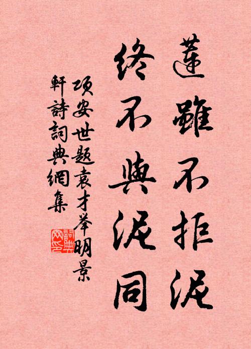 作泥漸石頗何妨，拂帽沾衣實所喜 詩詞名句