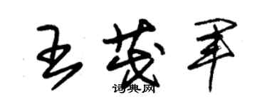 朱錫榮王茂軍草書個性簽名怎么寫