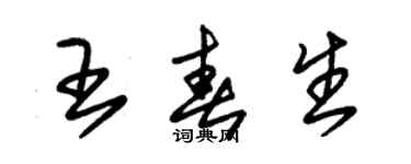 朱錫榮王春生草書個性簽名怎么寫