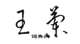 駱恆光王蘭草書個性簽名怎么寫