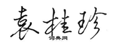 駱恆光袁桂珍行書個性簽名怎么寫