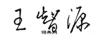 駱恆光王智源草書個性簽名怎么寫