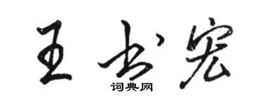 駱恆光王書宏行書個性簽名怎么寫