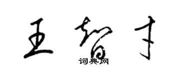 梁錦英王智才草書個性簽名怎么寫