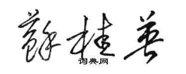 駱恆光蘇桂英草書個性簽名怎么寫