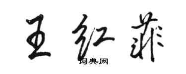 駱恆光王紅菲行書個性簽名怎么寫