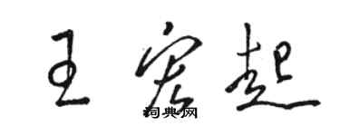 駱恆光王宏起草書個性簽名怎么寫