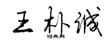 曾慶福王朴誠行書個性簽名怎么寫