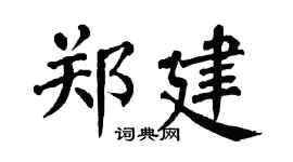 翁闓運鄭建楷書個性簽名怎么寫