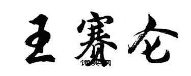 胡問遂王賽侖行書個性簽名怎么寫