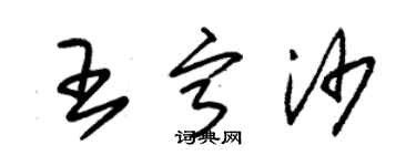 朱錫榮王寧沙草書個性簽名怎么寫