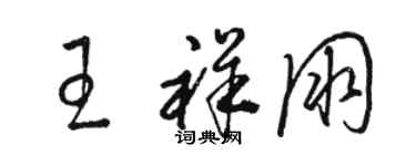 駱恆光王祥朋草書個性簽名怎么寫