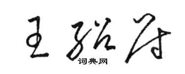 駱恆光王紹尉草書個性簽名怎么寫