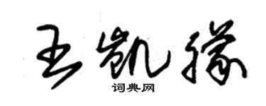 朱錫榮王凱朦草書個性簽名怎么寫