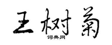 曾慶福王樹菊行書個性簽名怎么寫