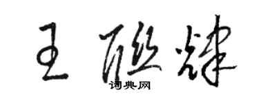 駱恆光王聯輝草書個性簽名怎么寫