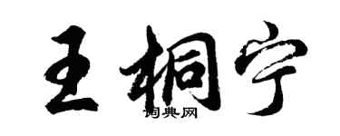 胡問遂王桐寧行書個性簽名怎么寫