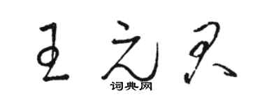 駱恆光王元君草書個性簽名怎么寫