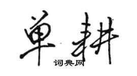駱恆光單耕行書個性簽名怎么寫