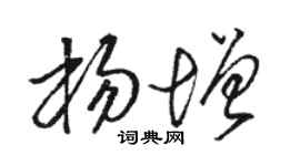 駱恆光楊增草書個性簽名怎么寫