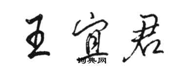 駱恆光王宜君行書個性簽名怎么寫