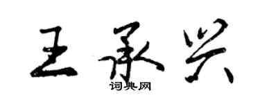 曾慶福王承興行書個性簽名怎么寫