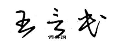 朱錫榮王言民草書個性簽名怎么寫