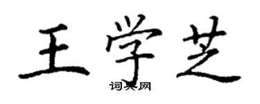 丁謙王學芝楷書個性簽名怎么寫