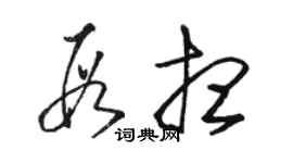 駱恆光段想草書個性簽名怎么寫