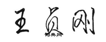 駱恆光王貞剛行書個性簽名怎么寫