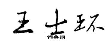 曾慶福王士環行書個性簽名怎么寫