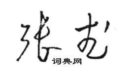 駱恆光張武草書個性簽名怎么寫