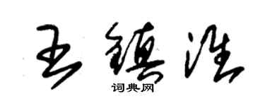 朱錫榮王鎮淮草書個性簽名怎么寫