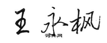 駱恆光王永楓行書個性簽名怎么寫