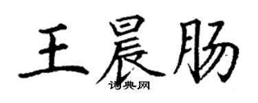 丁謙王晨腸楷書個性簽名怎么寫