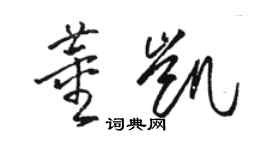 駱恆光董凱草書個性簽名怎么寫