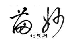 駱恆光苗妙草書個性簽名怎么寫