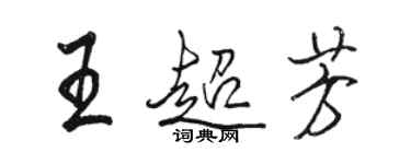 駱恆光王超芳行書個性簽名怎么寫