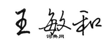 駱恆光王敏和行書個性簽名怎么寫