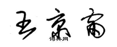 朱錫榮王京雷草書個性簽名怎么寫