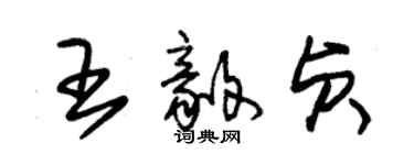 朱錫榮王毅貞草書個性簽名怎么寫