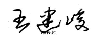 朱錫榮王建峻草書個性簽名怎么寫