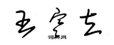 朱錫榮王寒立草書個性簽名怎么寫