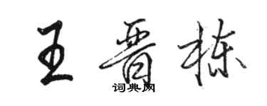 駱恆光王晉棟行書個性簽名怎么寫