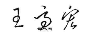 駱恆光王高宏草書個性簽名怎么寫