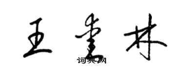 梁錦英王愛林草書個性簽名怎么寫