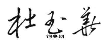 駱恆光杜玉華草書個性簽名怎么寫